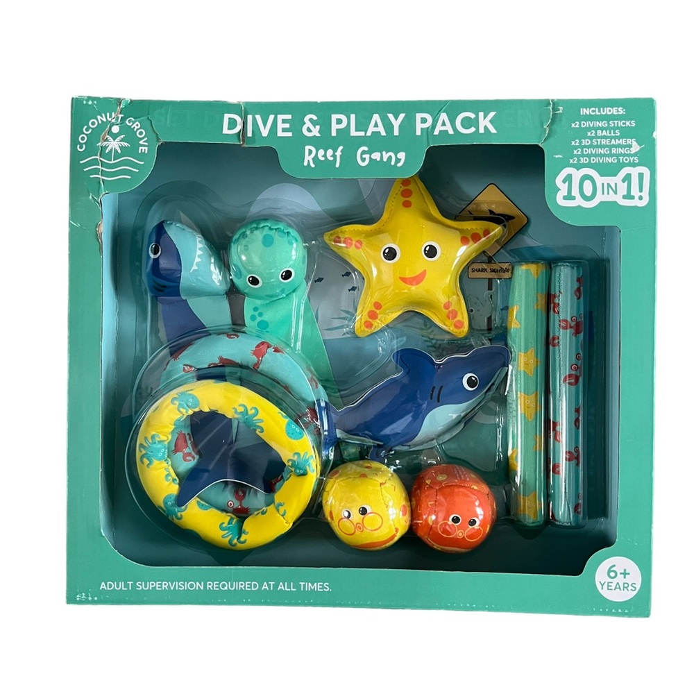 NIB Coconut Grove Dive and Play Pack- Reef Gang- Set of 10